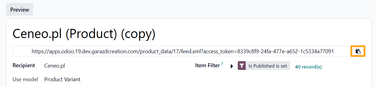 odoo ceneo product data feed url